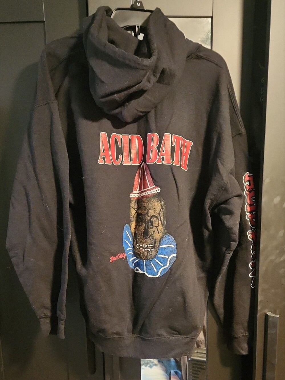 Acid Bath Gildan Black Hoodie XL - Picture 2 of 3